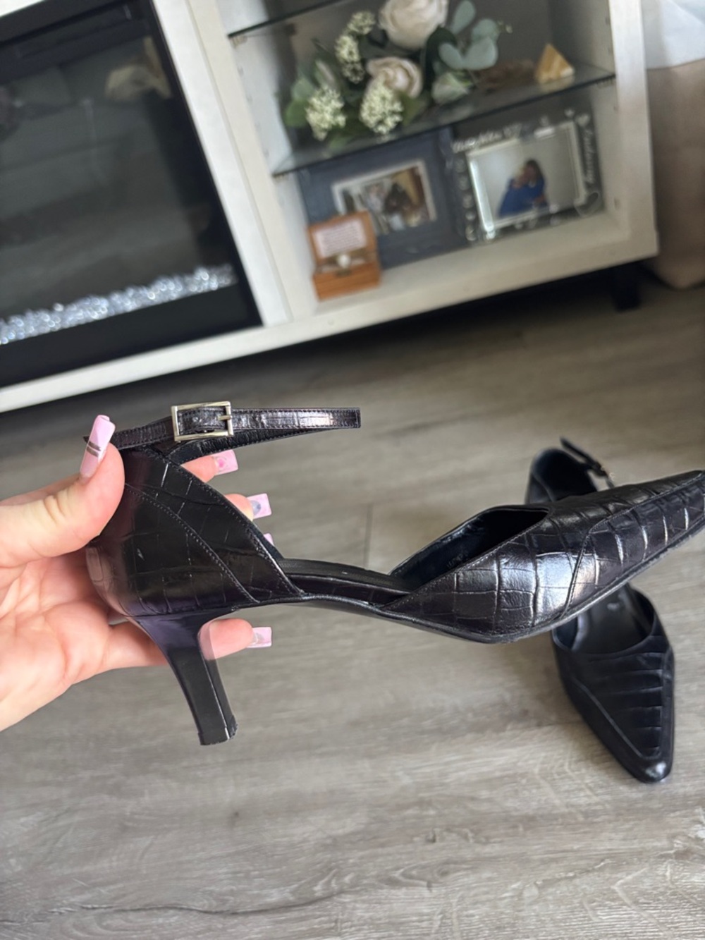 Real leather heels